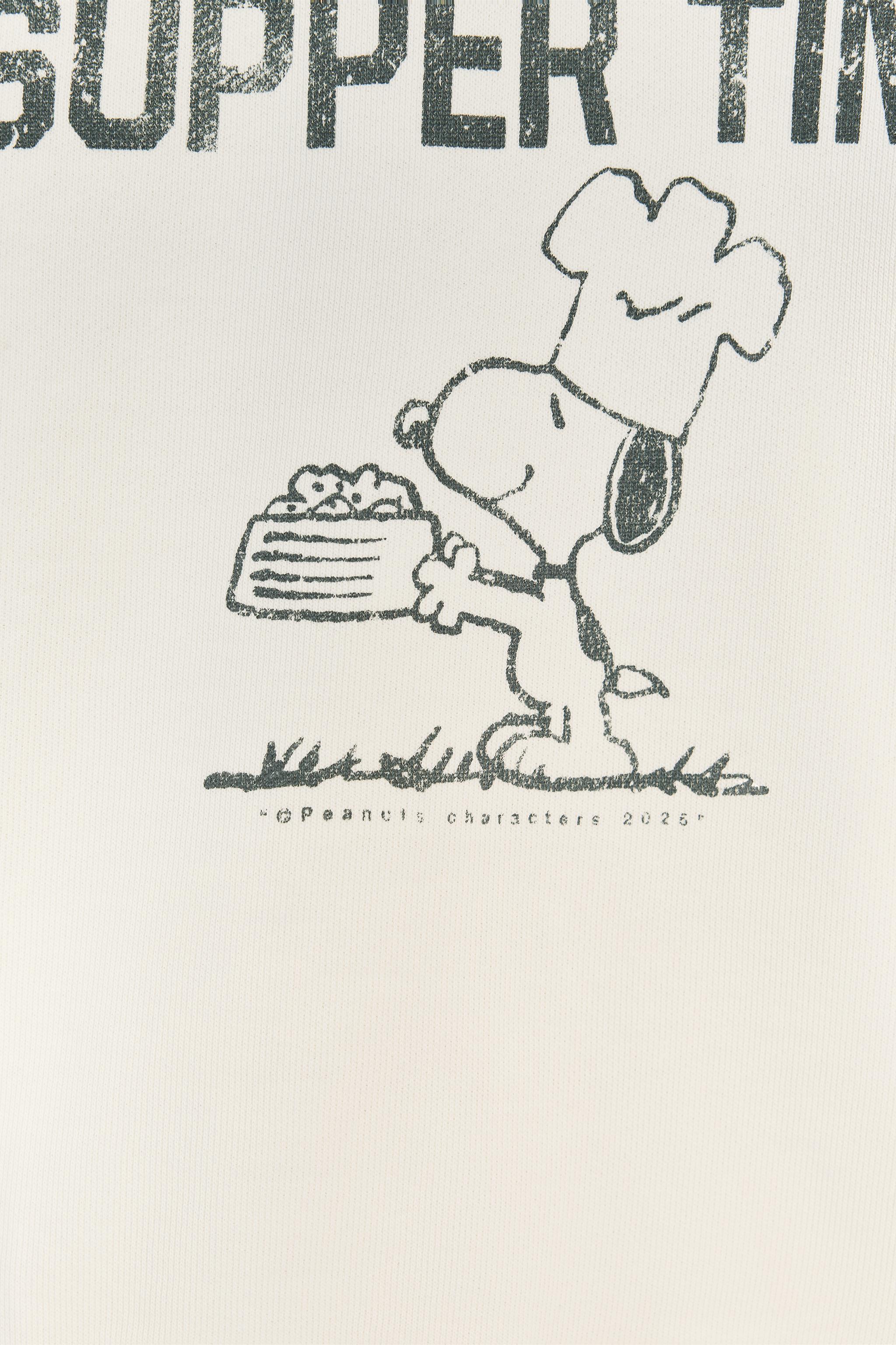WASHED EFFECT SNOOPY PEANUTS™ SWEATSHIRT - Ecru | ZARA