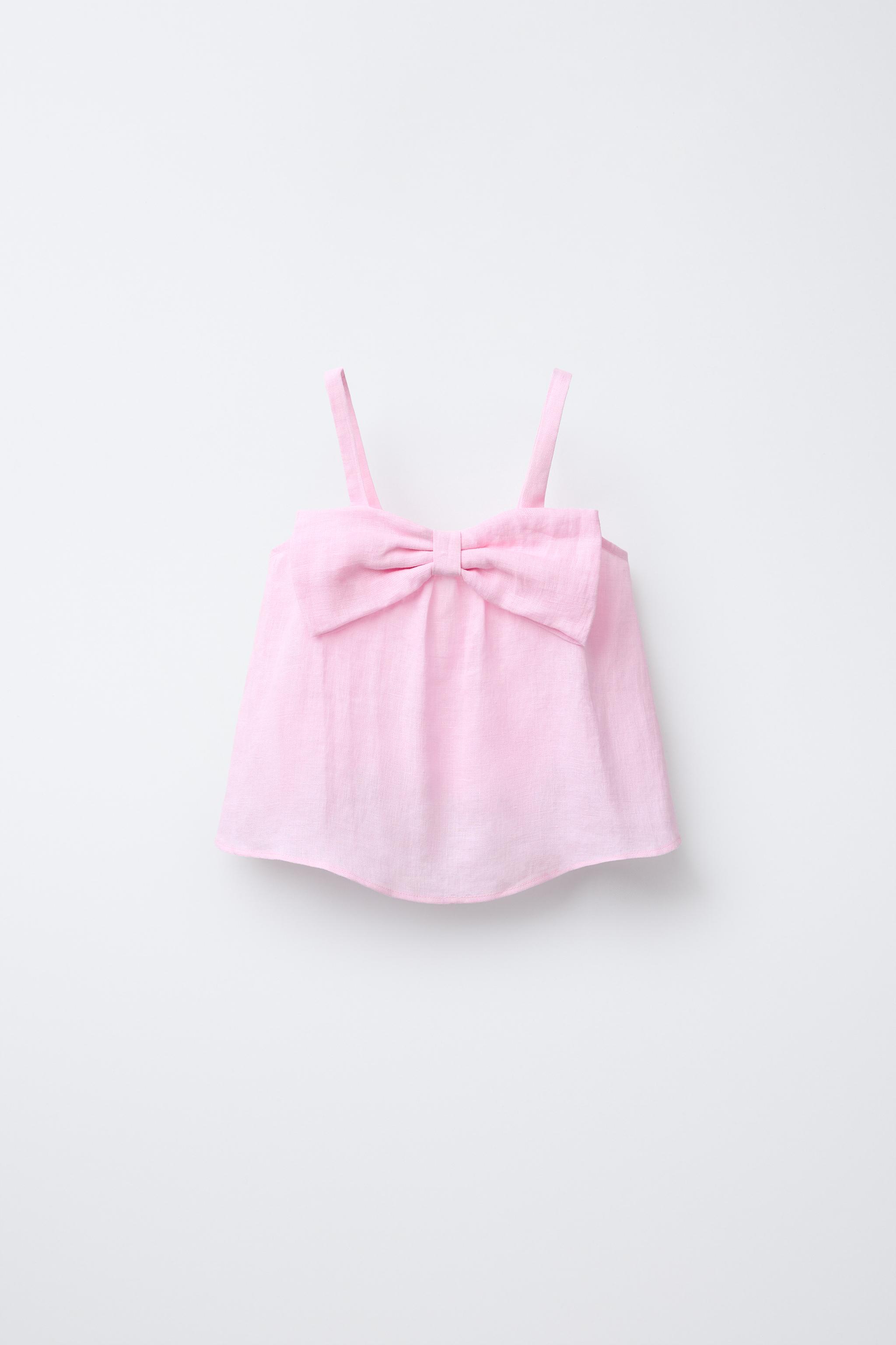 100% LINEN BOW TOP