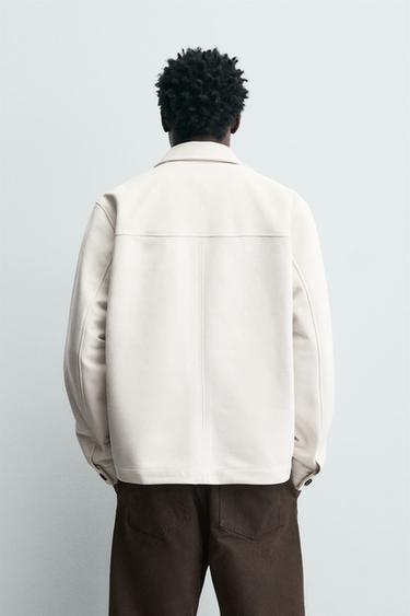 SURCHEMISE EFFET DAIM - Blanc cassé de Zara - Image 2