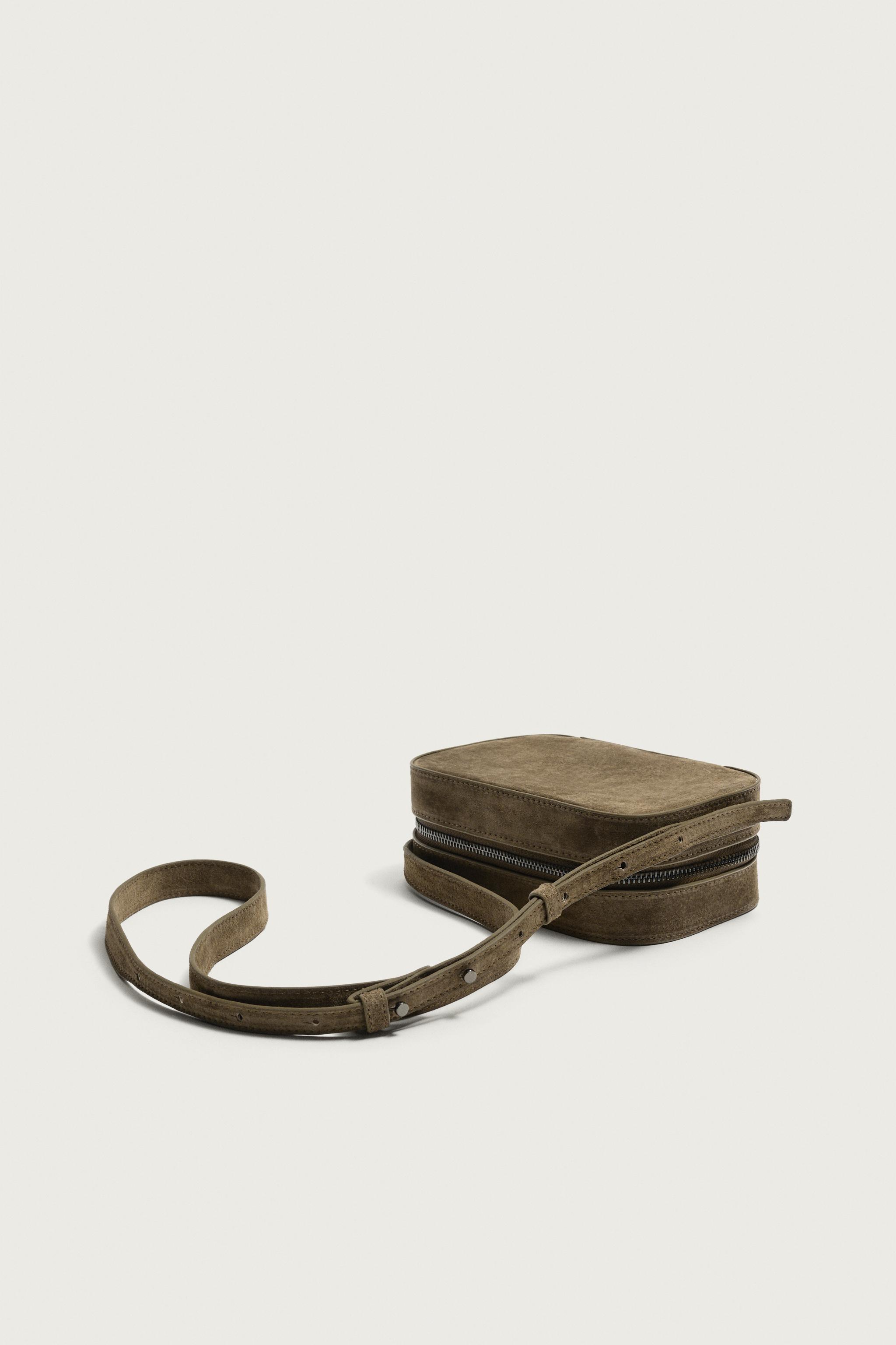 LEATHER CROSSBODY BAG — Khaki Green (alternate view)