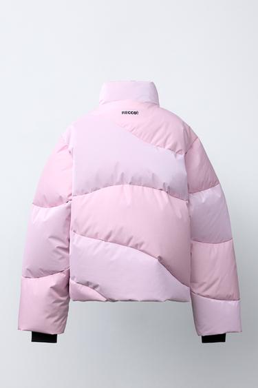 DOUDOUNE 80 % DUVET ET 20 % PLUME MÉTALLISÉE WATER RESISTANT ET COUPE-VENT SYSTÈME RECCO® COLLECTION SKI - Rose de Zara - Image 3