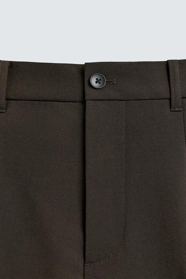 PLEATED WIDE-LEG TROUSERS - Brown by Zara - Image 8