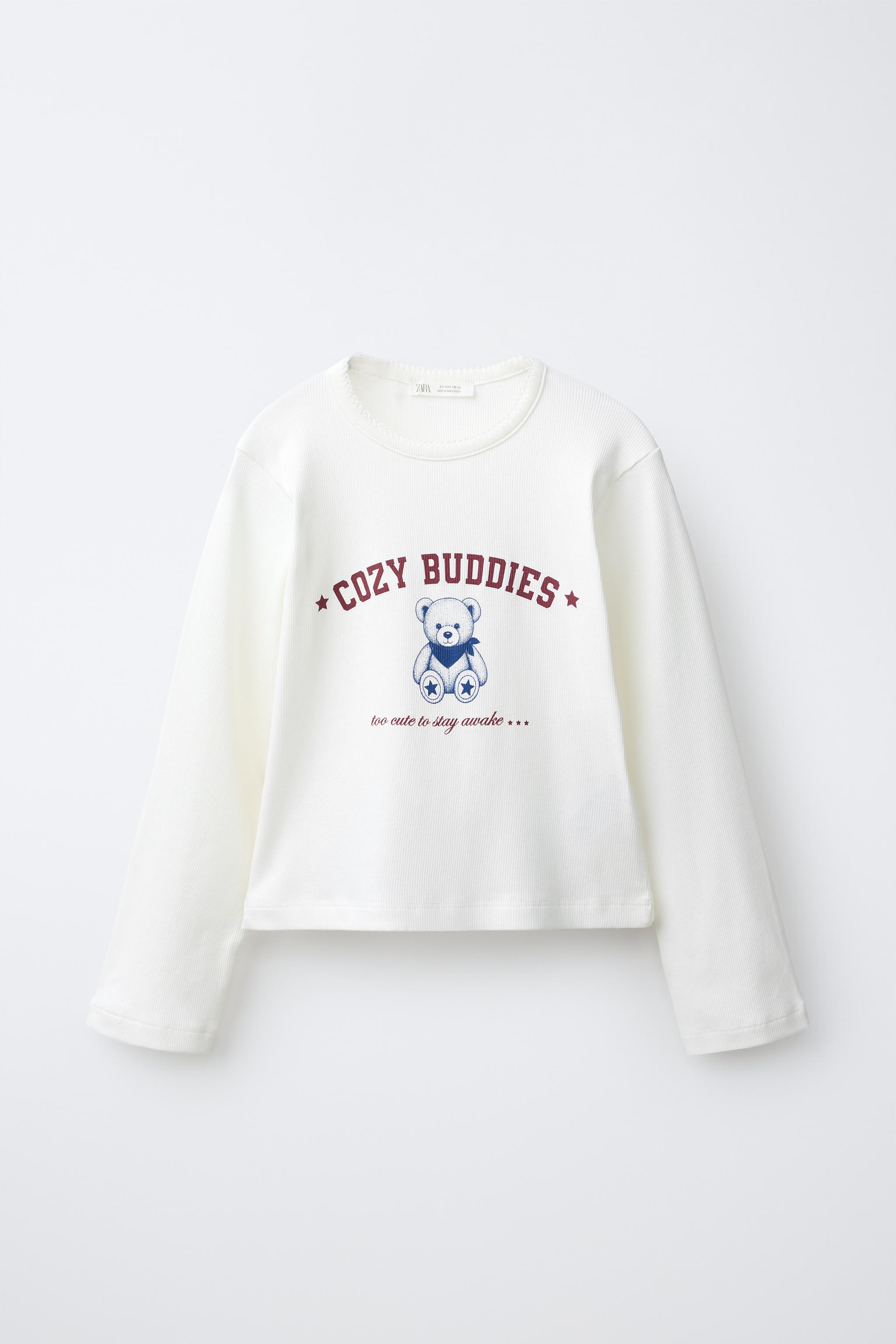 6-14 YEARS / COMBINED BEAR AND CHECK PYJAMAS — Blue
