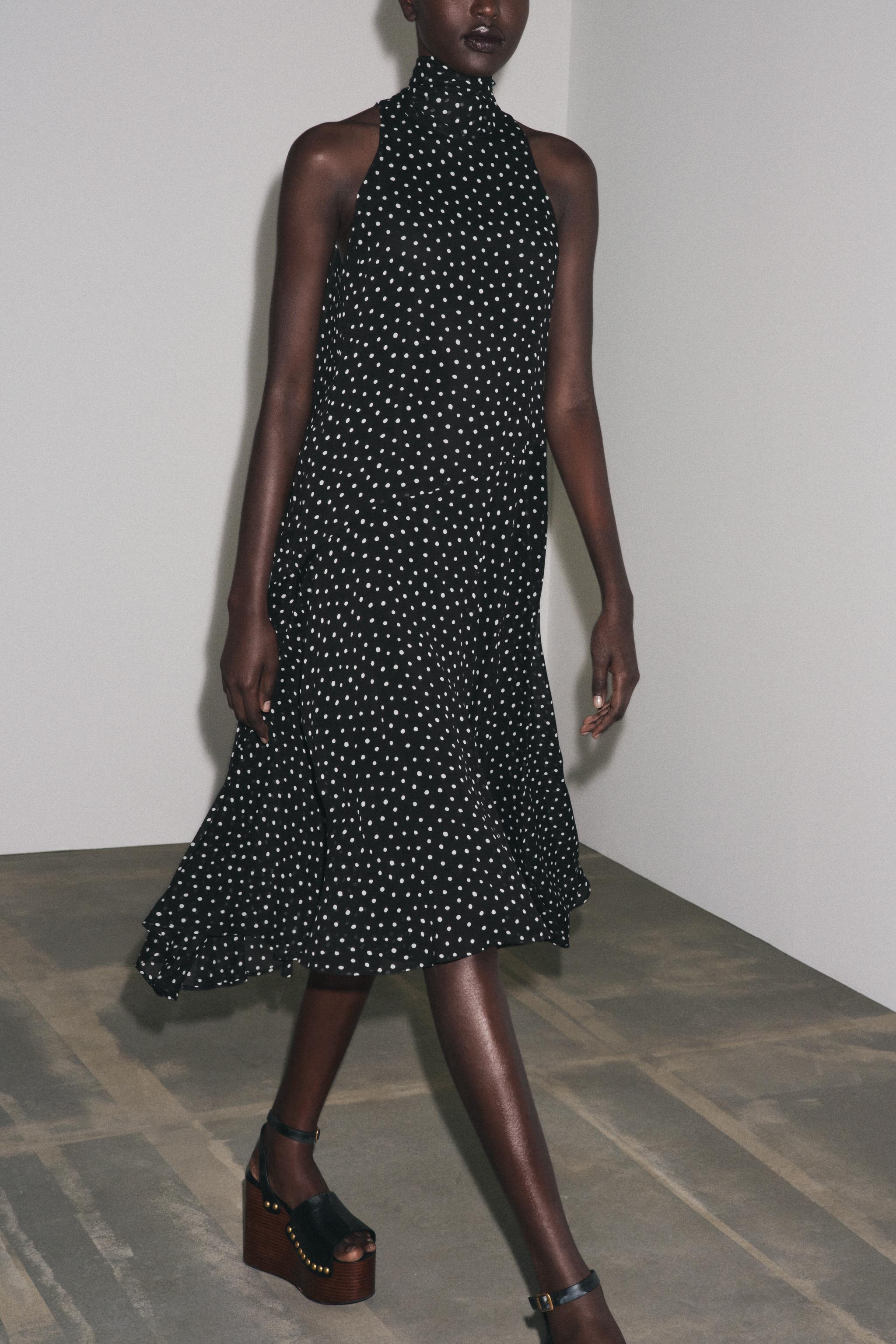 ZW COLLECTION HALTER POLKA DOT DRESS