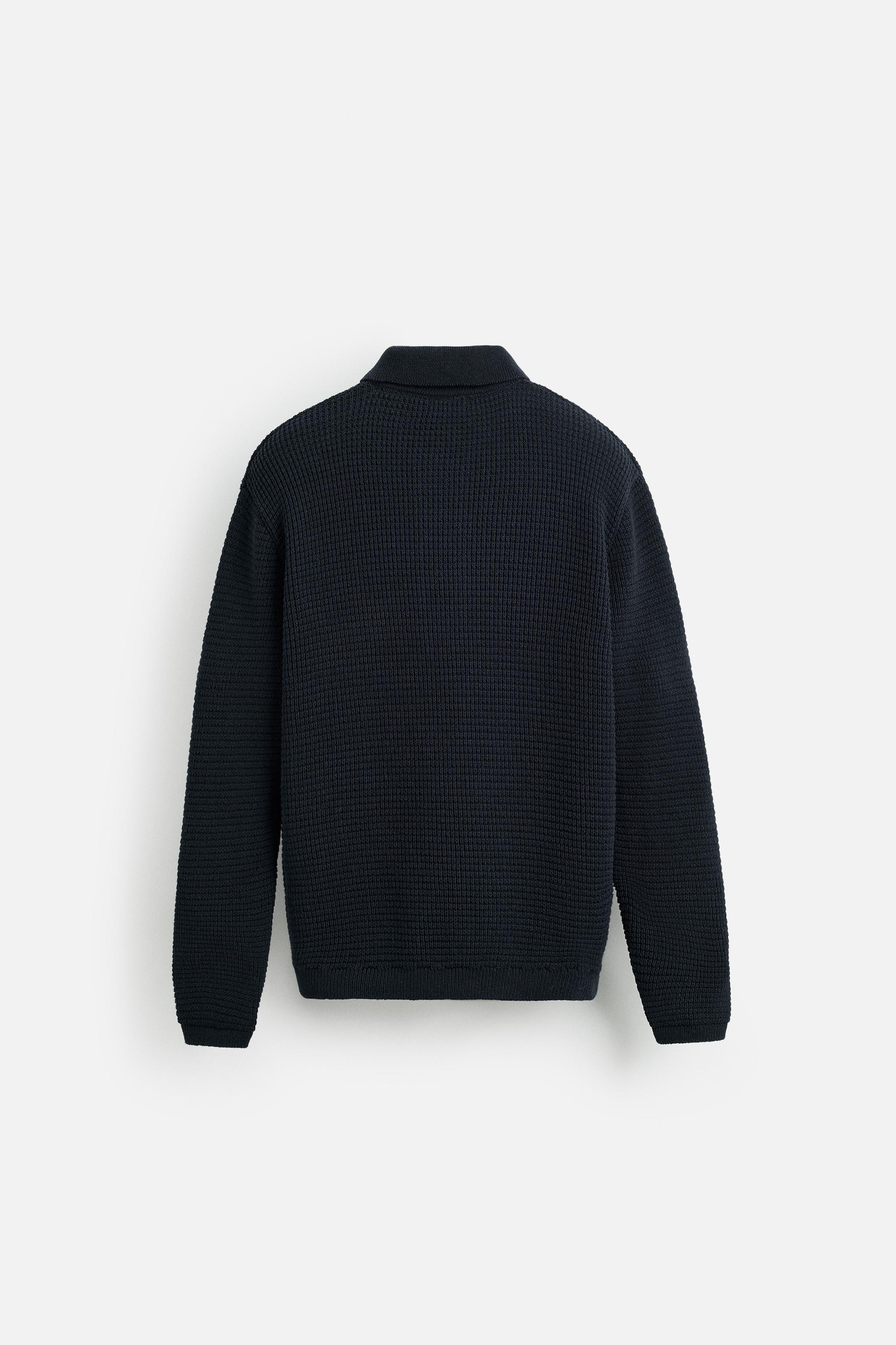 PURL KNIT POLO - Dark navy | ZARA United States