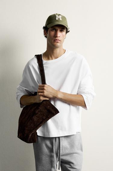 RELAXED FIT LONG SLEEVE T-SHIRT - White by Zara