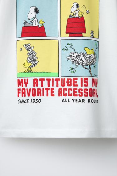 SNOOPY PEANUTS™ PRINT T-SHIRT - White by Zara - Image 3