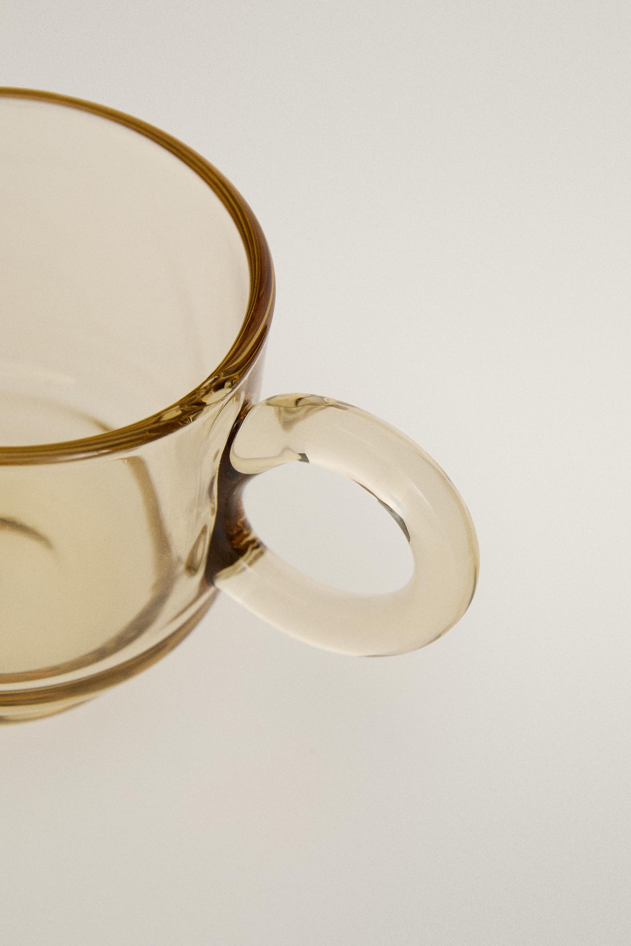 SMALL GLASS MUG — Yellow