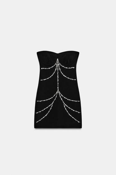 STRETCH JEWEL DRESS - Black by Zara