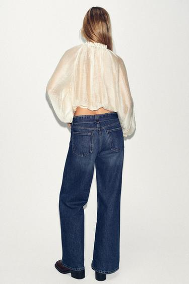 FLOWING BLOUSE WITH PUFF SLEEVES - Ecru by Zara - Image 2