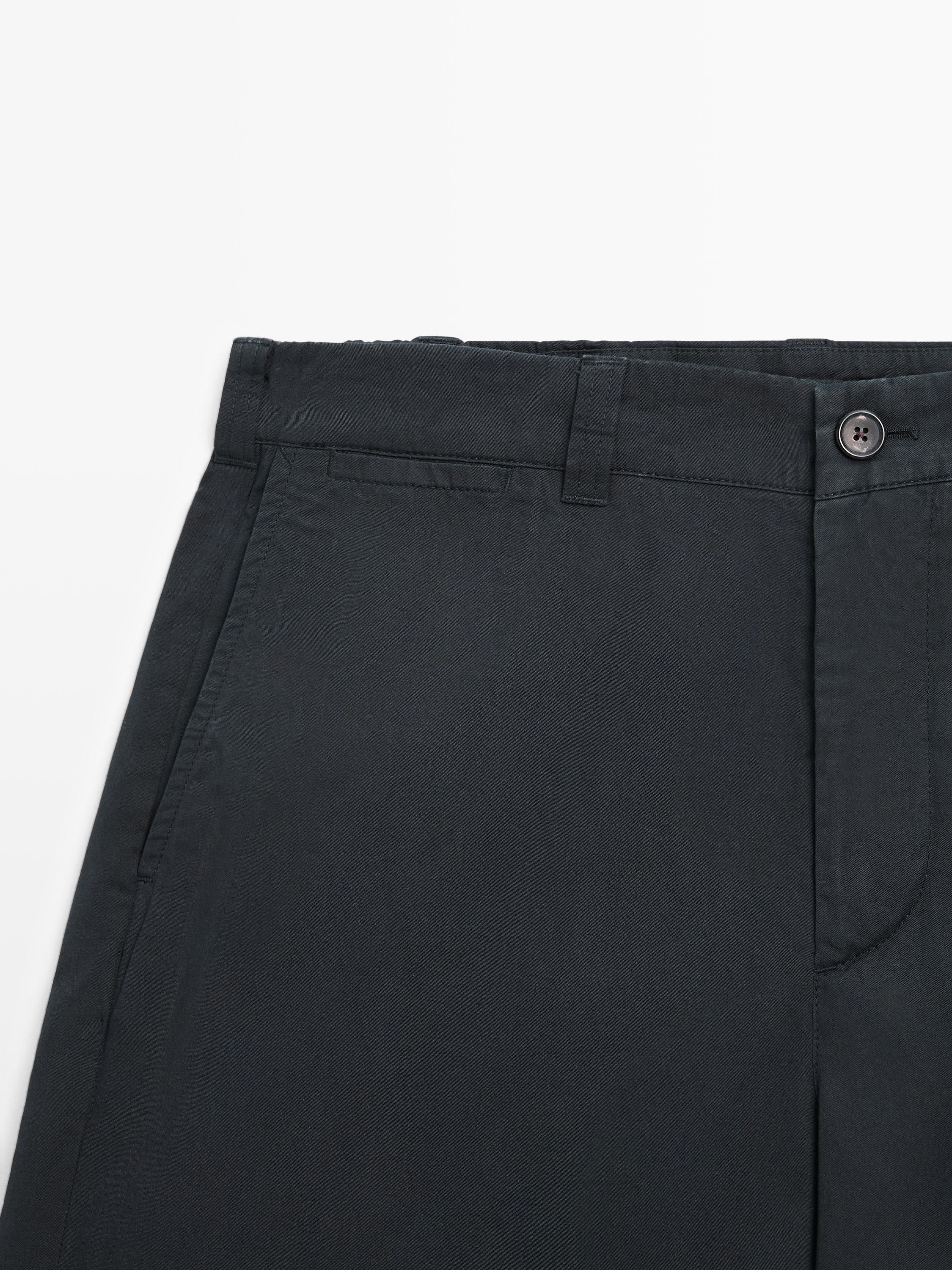 Cotton Bermuda shorts with waist detail