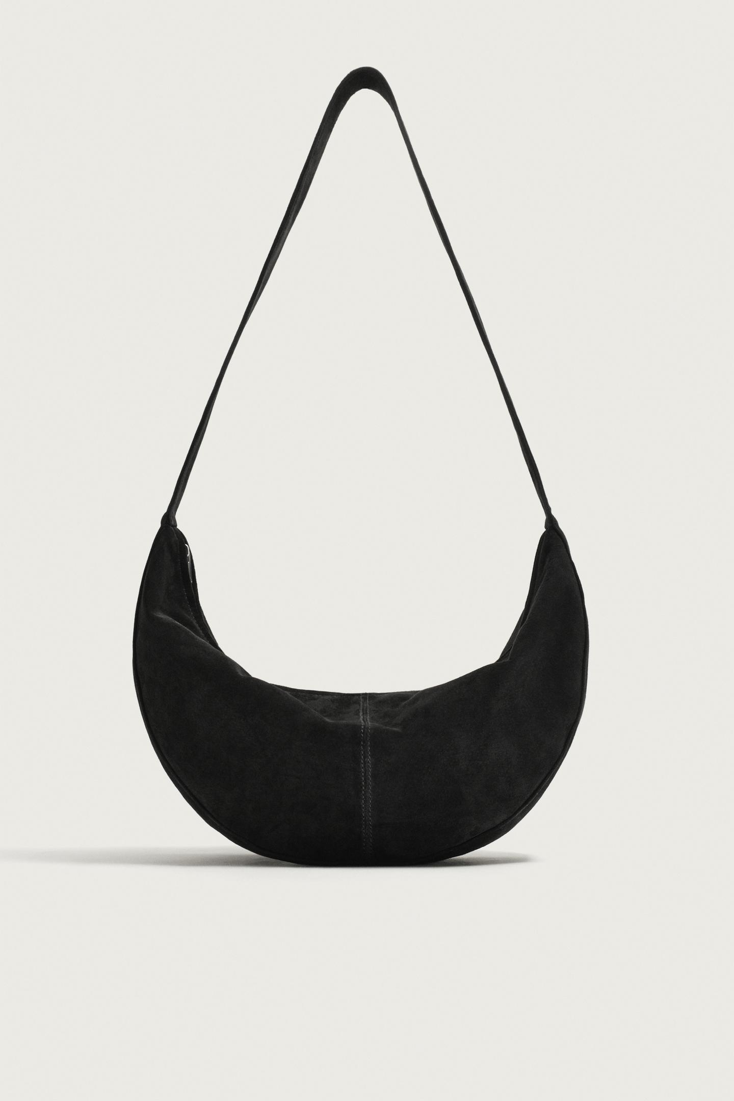 Мужская сумка Zara Leather Shoulder, цвет: Чёрный — фото 3