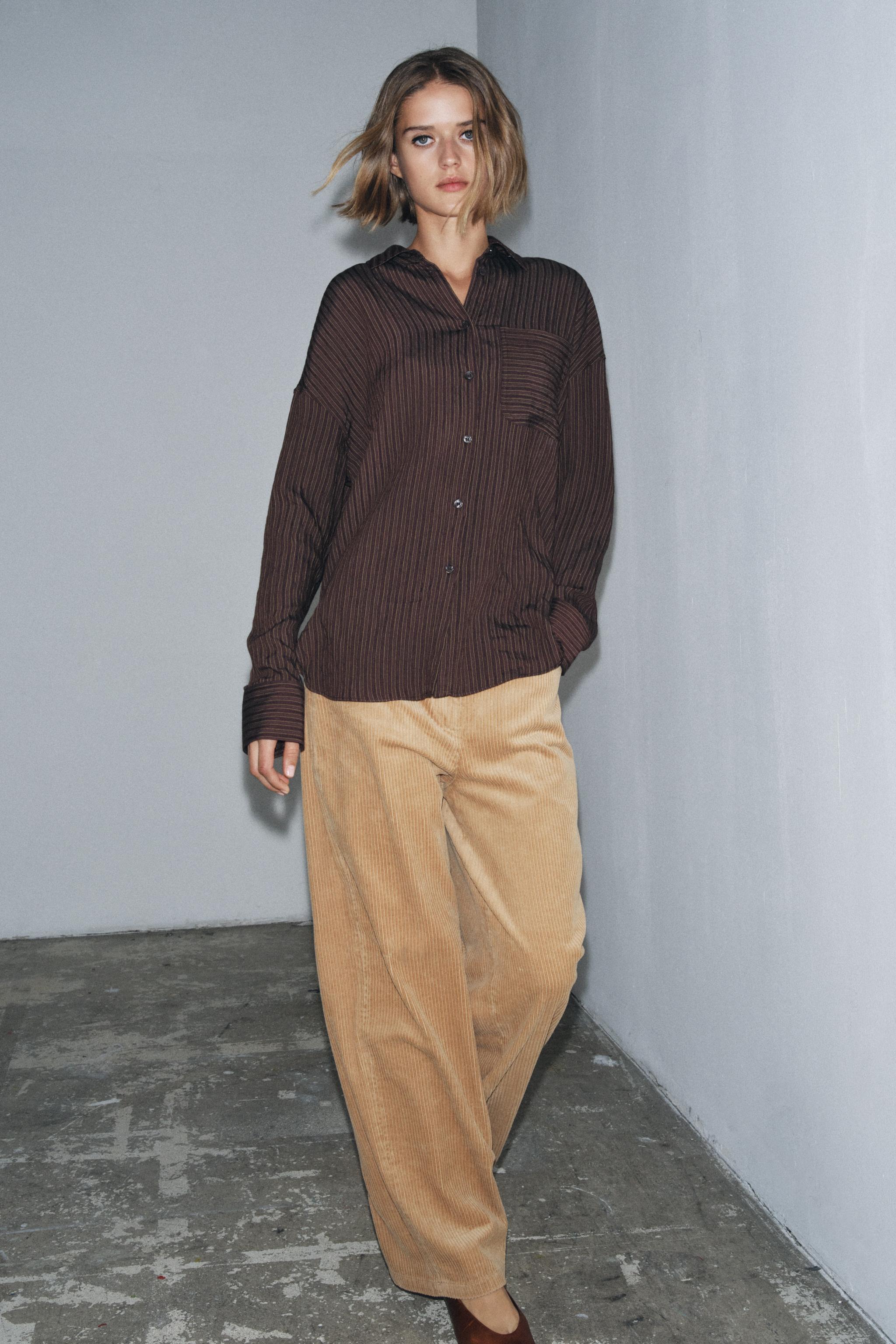 ZW COLLECTION FLOWY STRIPED SHIRT