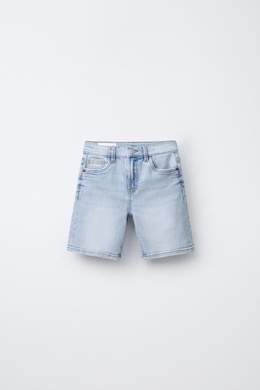 STRAIGHT DENIM BERMUDA SHORTS - Blue by Zara