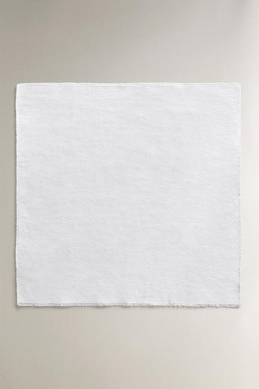 SERVIETTE DE TABLE COTON DÉLAVÉ (LOT DE 2) - Blanc de Zara - Image 1