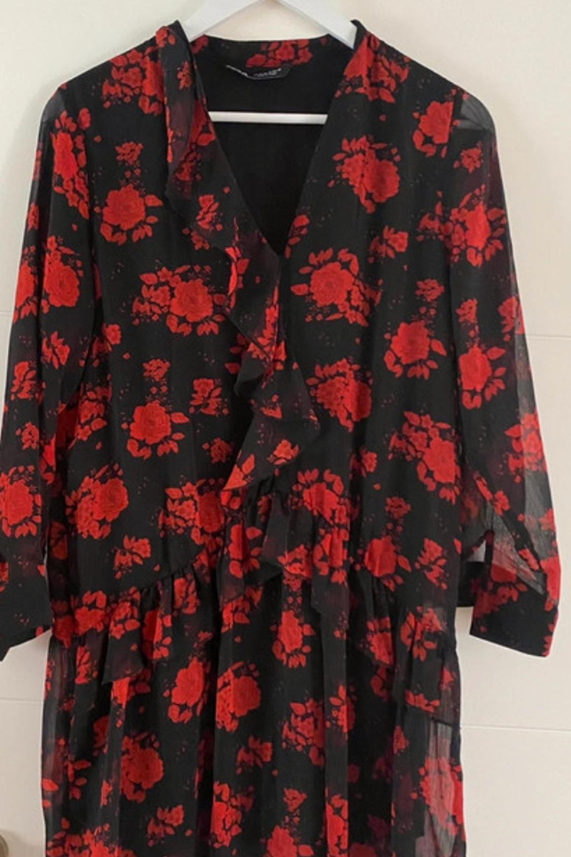 RUFFLED PRINTED DRESS - Image 2