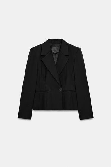 VESTE AJUSTÉE AVEC LAINE ZW COLLECTION - Noir de Zara - Image 5