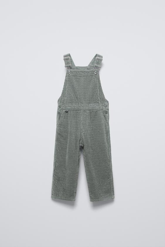 LONG CORDUROY DUNGAREES Blue / Grey ZARA Hungary / Magyarország