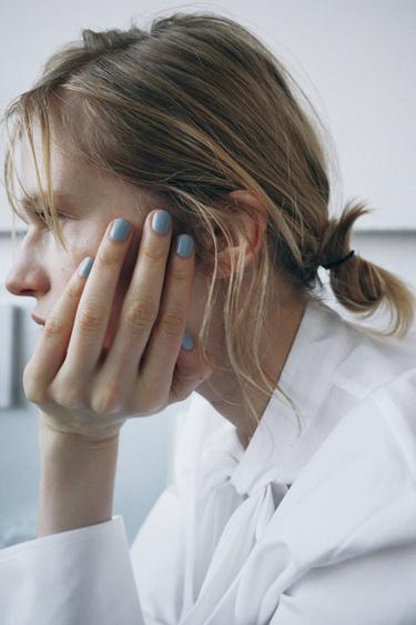 ZW COLLECTION POPLIN SHIRT WITH TIE DETAIL - White by Zara