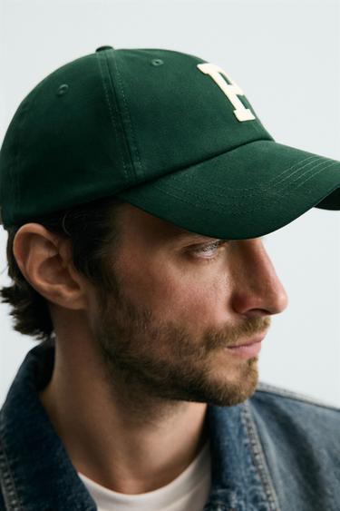 LETTER PATCH CAP - Green by Zara - Image 3