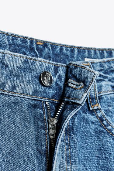 JEAN Z1975 DROIT TAILLE NORMALE DÉCOUPES DÉCHIRURES - Bleu moyen de Zara - Image 2