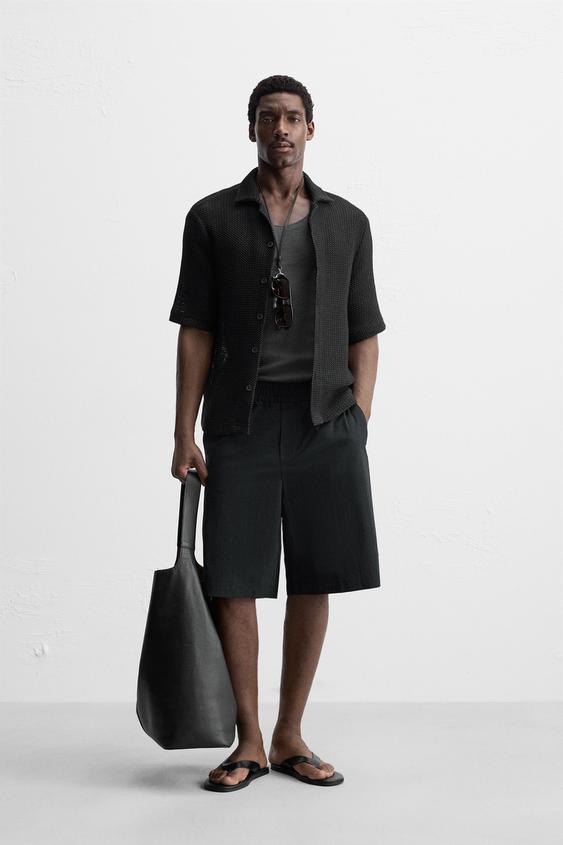 RELAXED FIT COTTON BERMUDA SHORTS