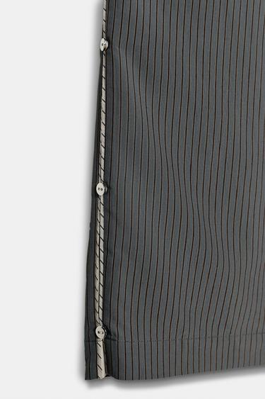 STRIPED VISCOSE BLEND TROUSERS - Dark anthracite by Zara - Image 10