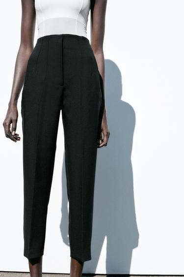 HIGH-WAIST TROUSERS - Black by Zara