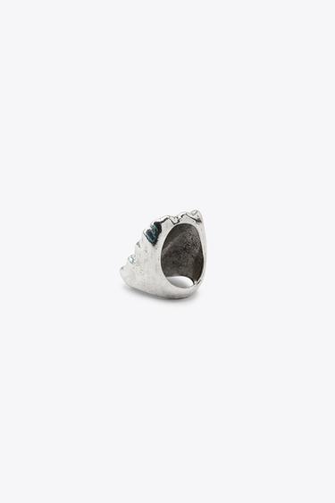BAGUE RECTANGULAIRE EN MATIÈRES VARIÉES - Or / Argent de Zara - Image 3
