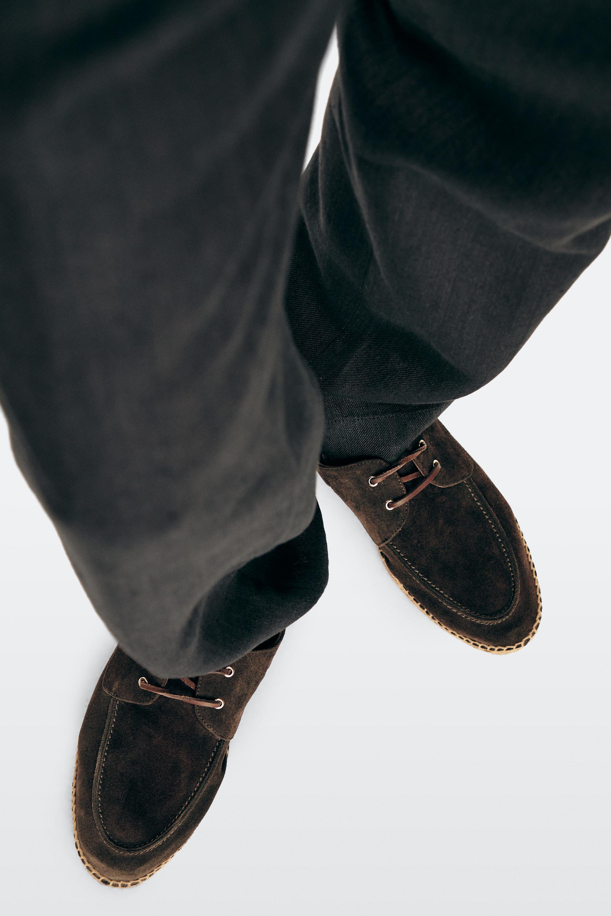 Jute sole deck shoes
