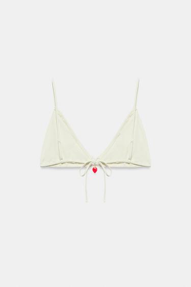HAUT DE BIKINI FANTAISIE CŒUR - Écru de Zara - Image 8