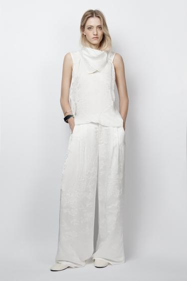 ATASAN JACQUARD ZW COLLECTION LIMITED EDITION - Putih dari Zara