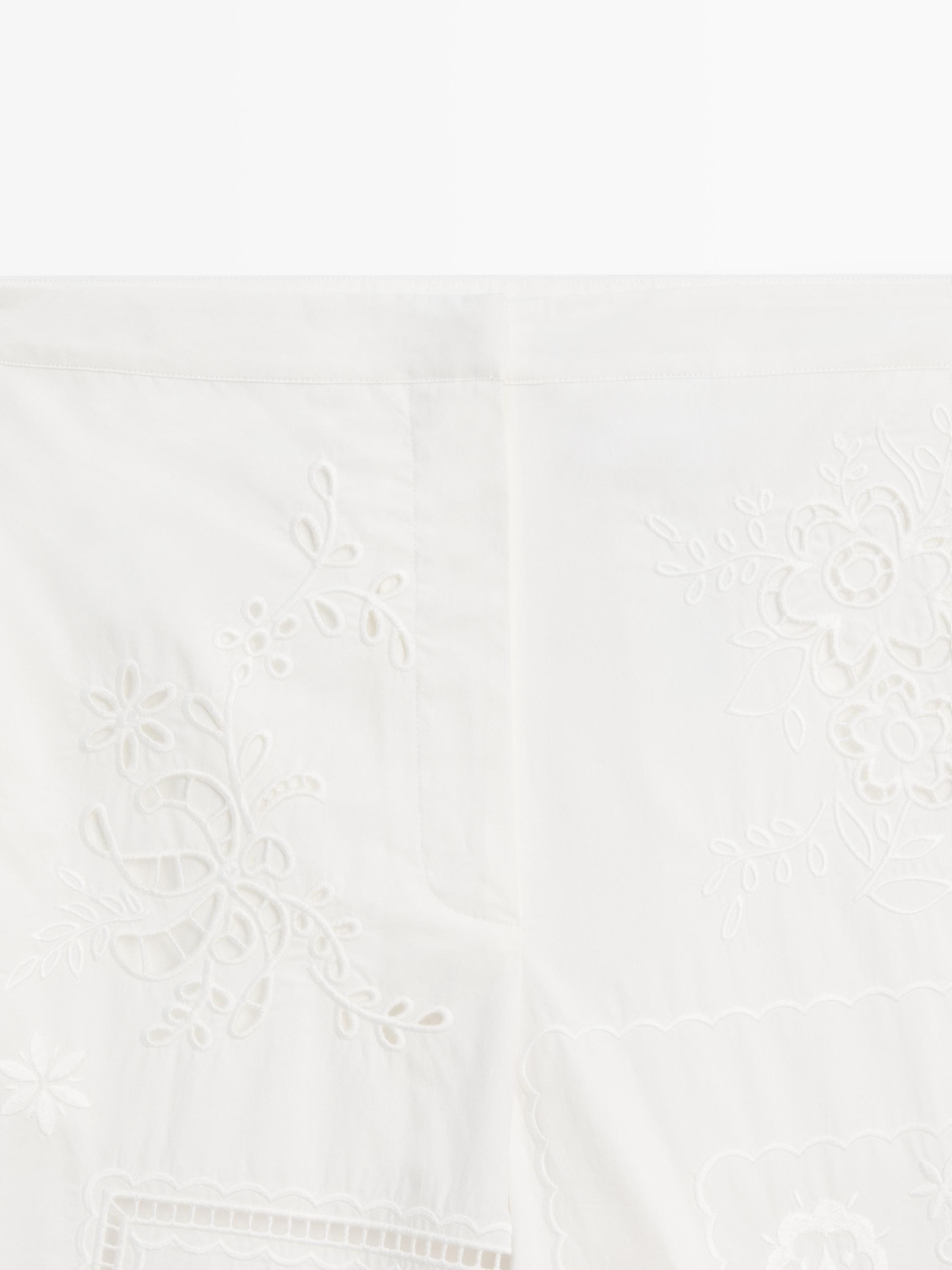 Pantalon patchwork broderies