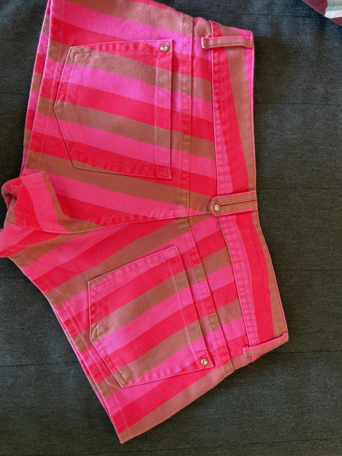 TRF STRIPED MINI DENIM SHORTS - Image 2