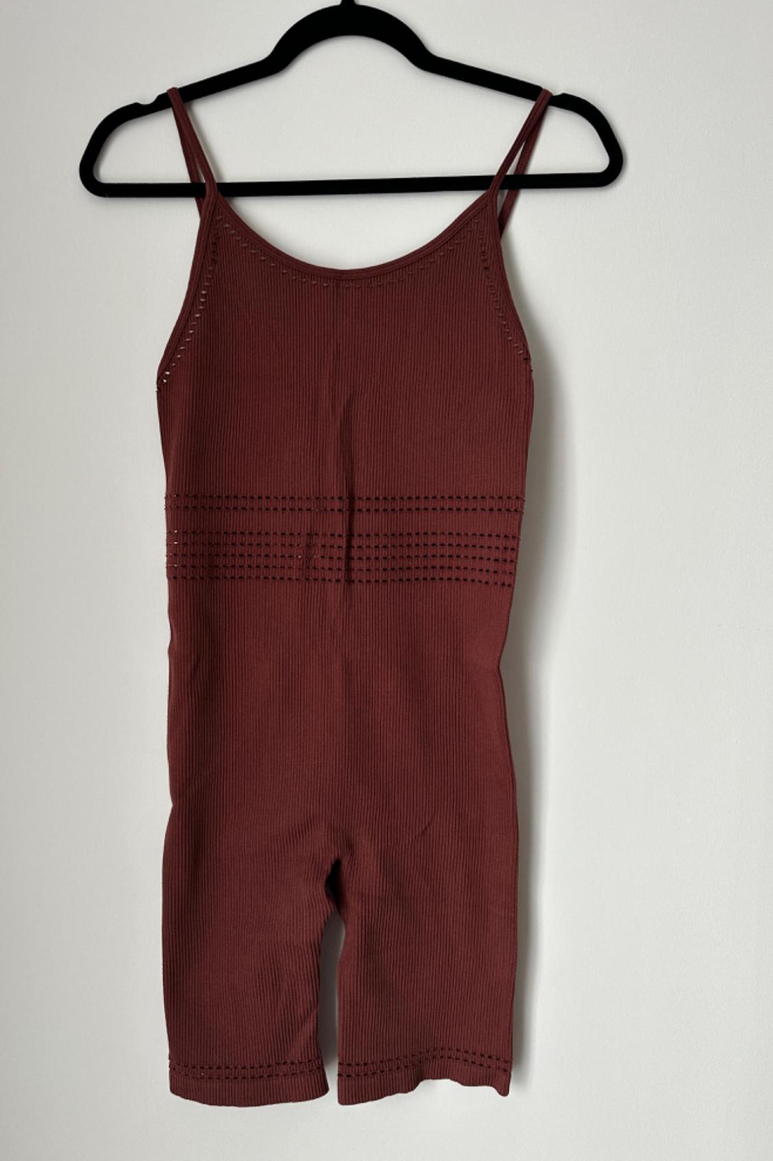 SEAMLESS OPENWORK PLAYSUIT