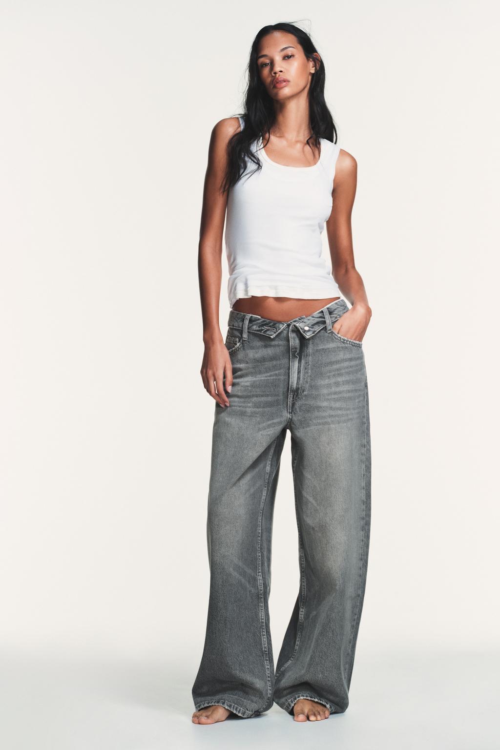 TRF MID-RISE FOLDED WAIST JEANS - image 3