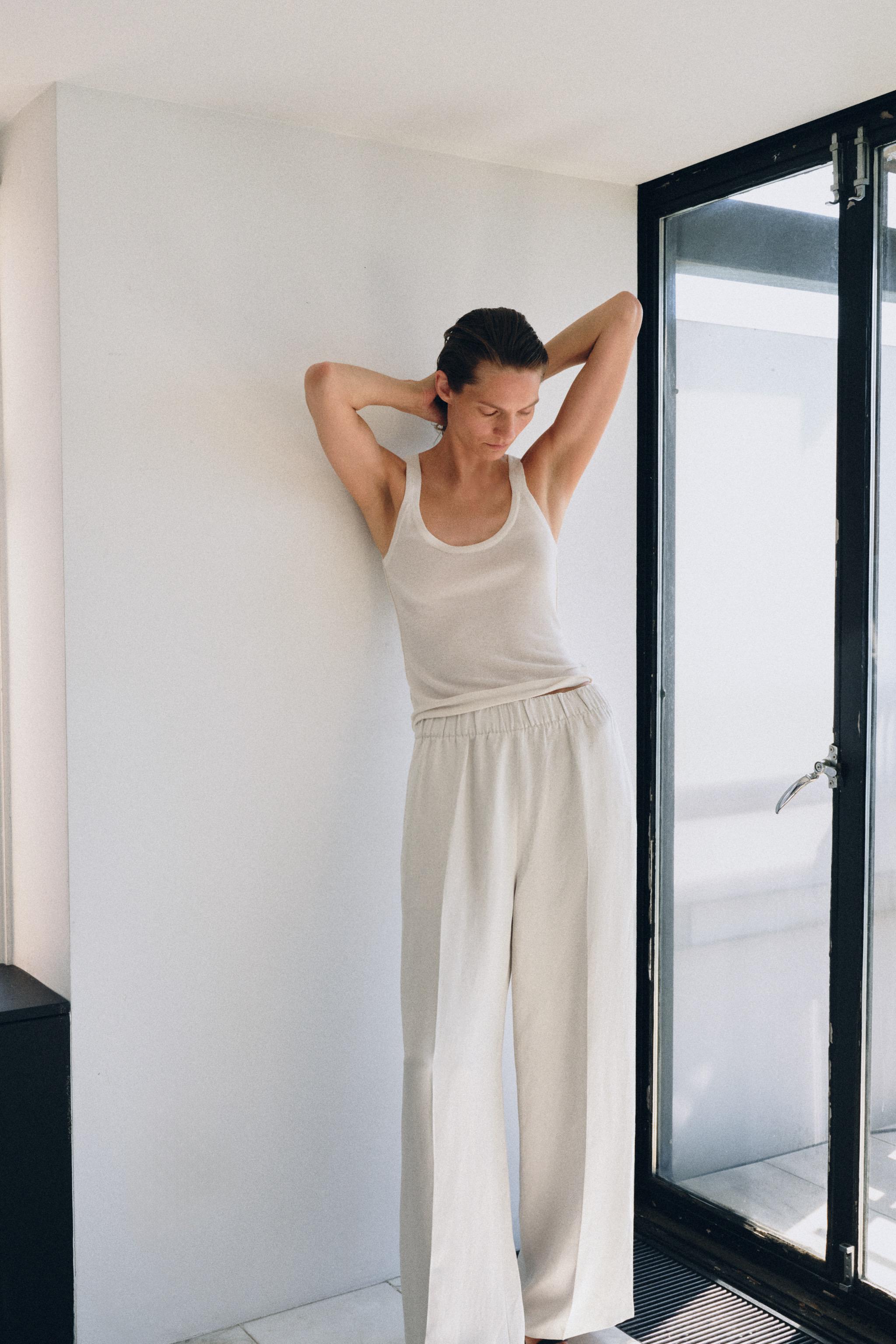 Женские брюки Zara ZW COLLECTION FLOWY PANTS — фото 6