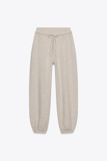 PANTALON JOGGING SOUPLE - Beige chiné de Zara