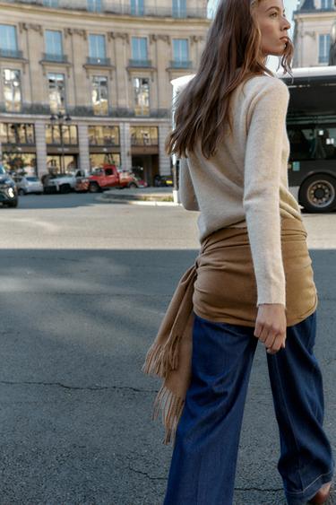 WOOL AND ALPACA SWEATER - Ecru by Zara - Image 4