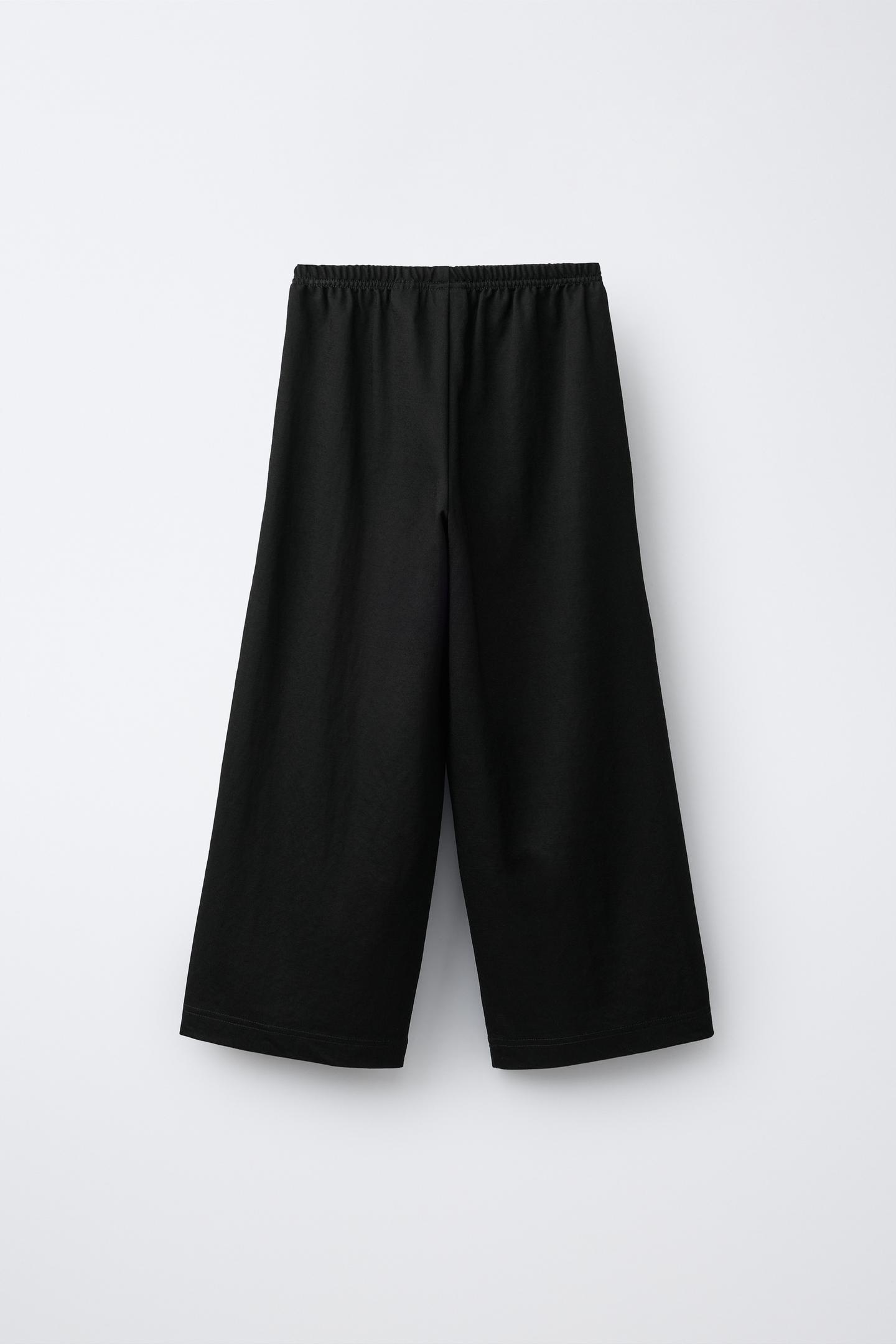 Детские брюки Zara Fluid Wide-Leg, цвет: Чёрный — фото 2