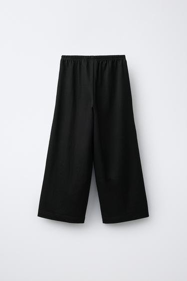 PANTALON FLUIDE À JAMBES LARGES - Noir de Zara - Image 1
