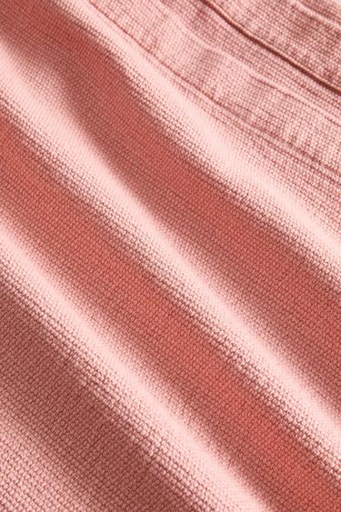 TEXTURED COTTON BEDSPREAD - Red / Coral by Zara