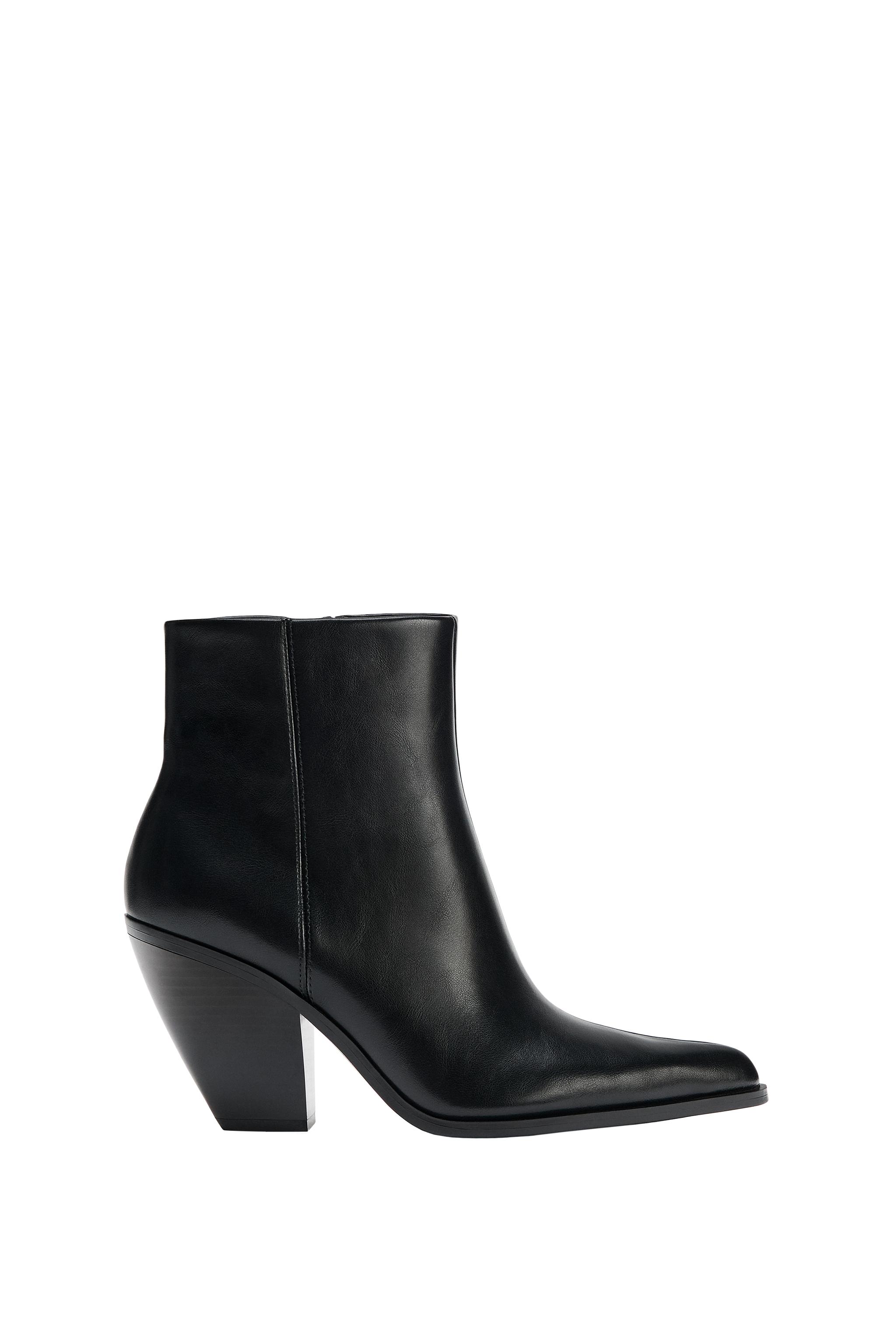 ラスティック風ヒールショートブーツ - ブラック | ZARA Japan / 日本