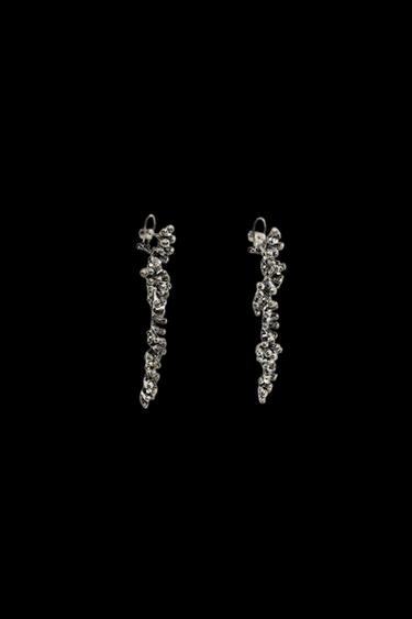 PENDIENTES CASCADA BRILLOS - Plata de Zara