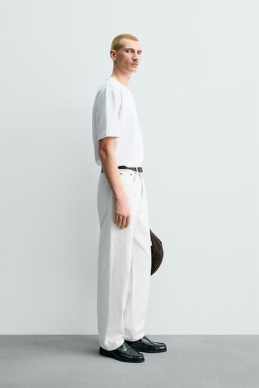 T-SHIRT HEAVYWEIGHT À MANCHES COURTES - Blanc de Zara - Image 3