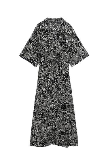PRINTED SHIRT DRESS