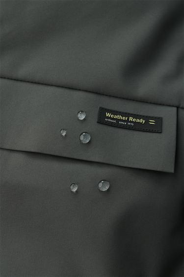 WATER-REPELLENT 50% FEATHER AND 50% DOWN PUFFER JACKET WITH LABEL - Dark charcoal grey by Zara