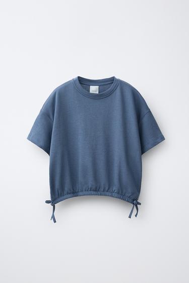 T-SHIRT WITH BOWS AND JOGGER TROUSERS SET - Mid-blue by Zara - Image 1