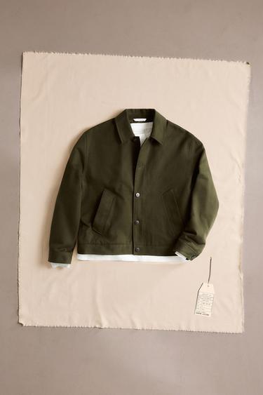 TWILLJACKE MIT STRUKTURMUSTER - Khaki von Zara - Bild 0