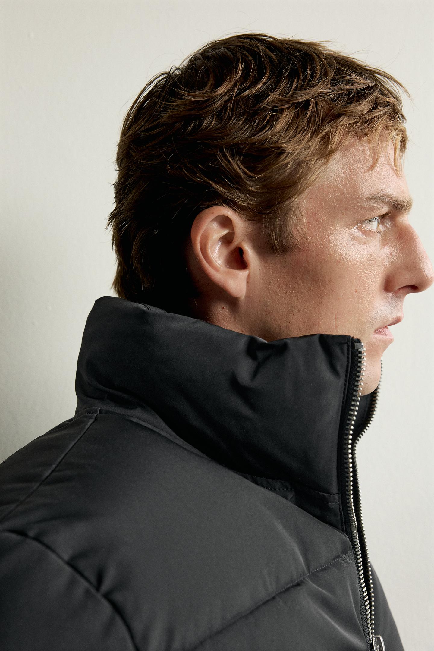 Куртка Zara Water-Repellent Puffer, цвет: Чёрный — фото 8